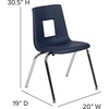 image:imageFlash Furniture Mickey Advantage Black Student Stack School Chair  12inchNavy