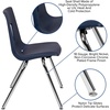 image:imageFlash Furniture Mickey Advantage Black Student Stack School Chair  12inchNavy