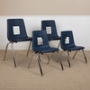 image:imageFlash Furniture Mickey Advantage Black Student Stack School Chair  12inchNavy