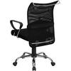 image:imageFlash Furniture MidBack Black Mesh Swivel Managers Office Chair with Adjustable Lumbar Support and Arms