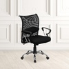image:imageFlash Furniture MidBack Black Mesh Swivel Managers Office Chair with Adjustable Lumbar Support and Arms