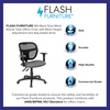 image:imageFlash Furniture MidBack Navy Blue Mesh Swivel Task Office Chair with Back Height AdjustmentGrey