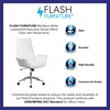 image:imageFlash Furniture MidBack White LeatherSoft Executive Swivel Office Chair with Flared ArmsWhite