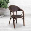 image:imageFlash Furniture Milano Series Dark Brown Rattan Restaurant Patio Chair with Red BambooAluminum FrameBark Brown RattanRed Bambooaluminum Frame