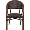 image:imageFlash Furniture Milano Series Dark Brown Rattan Restaurant Patio Chair with Red BambooAluminum FrameBark Brown RattanRed Bambooaluminum Frame