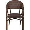 image:imageFlash Furniture Milano Series Dark Brown Rattan Restaurant Patio Chair with Red BambooAluminum FrameCocoa RattanBambooaluminum Frame