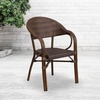 image:imageFlash Furniture Milano Series Dark Brown Rattan Restaurant Patio Chair with Red BambooAluminum FrameCocoa RattanBambooaluminum Frame