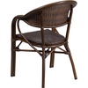 image:imageFlash Furniture Milano Series Dark Brown Rattan Restaurant Patio Chair with Red BambooAluminum FrameCocoa RattanBambooaluminum Frame