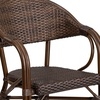 image:imageFlash Furniture Milano Series Dark Brown Rattan Restaurant Patio Chair with Red BambooAluminum FrameCocoa RattanBambooaluminum Frame