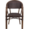 image:imageFlash Furniture Milano Series Dark Brown Rattan Restaurant Patio Chair with Red BambooAluminum FrameDark Brown RattanRed Bambooaluminum Frame