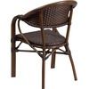 image:imageFlash Furniture Milano Series Dark Brown Rattan Restaurant Patio Chair with Red BambooAluminum FrameDark Brown RattanRed Bambooaluminum Frame