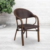 image:imageFlash Furniture Milano Series Dark Brown Rattan Restaurant Patio Chair with Red BambooAluminum FrameDark Brown RattanRed Bambooaluminum Frame