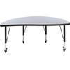 image:imageFlash Furniture Mobile 475 Half Circle Wave Collaborative Grey Thermal Laminate Activity Table  Height Adjustable Short LegsGrey