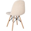 image:imageFlash Furniture Modern Zula Modern Padded Armless Faux Sherpa Accent Chair with Beechwood Legs  OffWhite