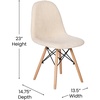 image:imageFlash Furniture Modern Zula Modern Padded Armless Faux Sherpa Accent Chair with Beechwood Legs  OffWhite