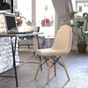 image:imageFlash Furniture Modern Zula Modern Padded Armless Faux Sherpa Accent Chair with Beechwood Legs  OffWhite