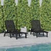 image:imageFlash Furniture Monterey Adjustable Adirondack Lounger with Cup Holder AllWeather IndoorOutdoor HDPE Lounge Chair GrayBlack