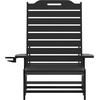 image:imageFlash Furniture Monterey Adjustable Adirondack Lounger with Cup Holder AllWeather IndoorOutdoor HDPE Lounge Chair GrayBlack