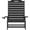 image:imageFlash Furniture Monterey Adjustable Adirondack Lounger with Cup Holder AllWeather IndoorOutdoor HDPE Lounge Chair GrayBlack