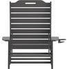 image:imageFlash Furniture Monterey Adjustable Adirondack Lounger with Cup Holder AllWeather IndoorOutdoor HDPE Lounge Chair GrayGrey