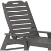 image:imageFlash Furniture Monterey Adjustable Adirondack Lounger with Cup Holder AllWeather IndoorOutdoor HDPE Lounge Chair GrayGrey