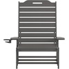 image:imageFlash Furniture Monterey Adjustable Adirondack Lounger with Cup Holder AllWeather IndoorOutdoor HDPE Lounge Chair GrayGrey