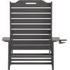 image:imageFlash Furniture Monterey Adjustable Adirondack Lounger with Cup Holder AllWeather IndoorOutdoor HDPE Lounge Chair GrayGrey
