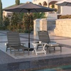 image:imageFlash Furniture Monterey Adjustable Adirondack Lounger with Cup Holder AllWeather IndoorOutdoor HDPE Lounge Chair GrayGrey