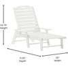 image:imageFlash Furniture Monterey Adjustable Adirondack Lounger with Cup Holder AllWeather IndoorOutdoor HDPE Lounge Chair GrayWhite