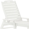 image:imageFlash Furniture Monterey Adjustable Adirondack Lounger with Cup Holder AllWeather IndoorOutdoor HDPE Lounge Chair GrayWhite
