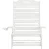 image:imageFlash Furniture Monterey Adjustable Adirondack Lounger with Cup Holder AllWeather IndoorOutdoor HDPE Lounge Chair GrayWhite