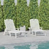 image:imageFlash Furniture Monterey Adjustable Adirondack Lounger with Cup Holder AllWeather IndoorOutdoor HDPE Lounge Chair GrayWhite