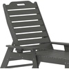 image:imageFlash Furniture Monterey Commercial 3Piece IndoorOutdoor Adirondack Set 2 Adjustable HDPE Loungers with Cup Holders Folding Side Table AllWeather Use GrayGrey