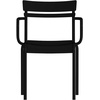 image:imageFlash Furniture Nash Commercial Grade Steel Stack Chair IndoorOutdoor Arm Chair with 2 Slat Back Set of 4 SilverBlack