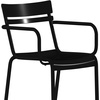 image:imageFlash Furniture Nash Commercial Grade Steel Stack Chair IndoorOutdoor Arm Chair with 2 Slat Back Set of 4 SilverBlack