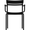 image:imageFlash Furniture Nash Commercial Grade Steel Stack Chair IndoorOutdoor Arm Chair with 2 Slat Back Set of 4 SilverBlack