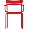 image:imageFlash Furniture Nash Commercial Grade Steel Stack Chair IndoorOutdoor Arm Chair with 2 Slat Back Set of 4 SilverRed
