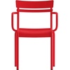 image:imageFlash Furniture Nash Commercial Grade Steel Stack Chair IndoorOutdoor Arm Chair with 2 Slat Back Set of 4 SilverRed