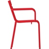 image:imageFlash Furniture Nash Commercial Grade Steel Stack Chair IndoorOutdoor Arm Chair with 2 Slat Back Set of 4 SilverRed