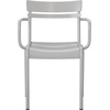 image:imageFlash Furniture Nash Commercial Grade Steel Stack Chair IndoorOutdoor Arm Chair with 2 Slat Back Set of 4 SilverSilver