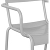 image:imageFlash Furniture Nash Commercial Grade Steel Stack Chair IndoorOutdoor Arm Chair with 2 Slat Back Set of 4 SilverSilver