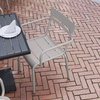 image:imageFlash Furniture Nash Commercial Grade Steel Stack Chair IndoorOutdoor Arm Chair with 2 Slat Back Set of 4 SilverSilver