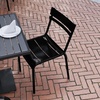 image:imageFlash Furniture Nash Commercial Grade Steel Stack Chair IndoorOutdoor Armless Chair with 2 Slat Back BlackBlack