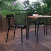 image:imageFlash Furniture Nash Commercial Grade Steel Stack Chair IndoorOutdoor Armless Chair with 2 Slat Back BlackBlack
