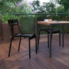 image:imageFlash Furniture Nash Commercial Grade Steel Stack Chair IndoorOutdoor Armless Chair with 2 Slat Back BlackBlack