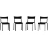 image:imageFlash Furniture Nash Commercial Grade Steel Stack Chair IndoorOutdoor Armless Chair with 2 Slat Back BlackBlack