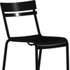 image:imageFlash Furniture Nash Commercial Grade Steel Stack Chair IndoorOutdoor Armless Chair with 2 Slat Back BlackBlack