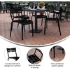 image:imageFlash Furniture Nash Commercial Grade Steel Stack Chair IndoorOutdoor Armless Chair with 2 Slat Back BlackBlack