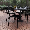 image:imageFlash Furniture Nash Commercial Grade Steel Stack Chair IndoorOutdoor Armless Chair with 2 Slat Back BlackBlack