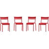image:imageFlash Furniture Nash Commercial Grade Steel Stack Chair IndoorOutdoor Armless Chair with 2 Slat Back BlackRed
